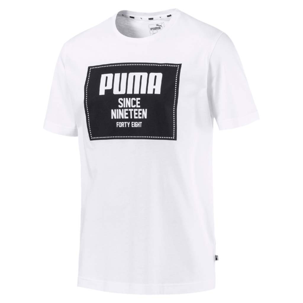T-shirt manches courtes Puma Rebel Block Basic blanc pour homme