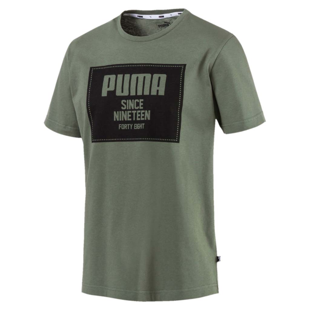 T-shirt manches courtes Puma Rebel Block Basic vert pour homme