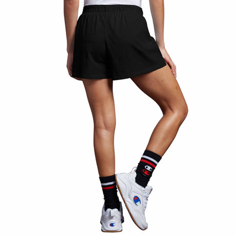 Champion Practice Short Contrast Stitch Short sport pour femme Noir vue de dos