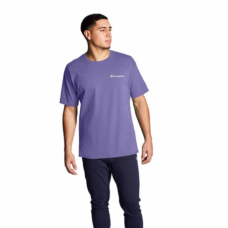 Champion T-shirt Classic Graphic Small Script Logo Iris Purple