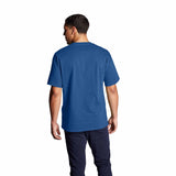 Champion T-shirt Classic Graphic Small Script Logo Shield Blue vue de dos