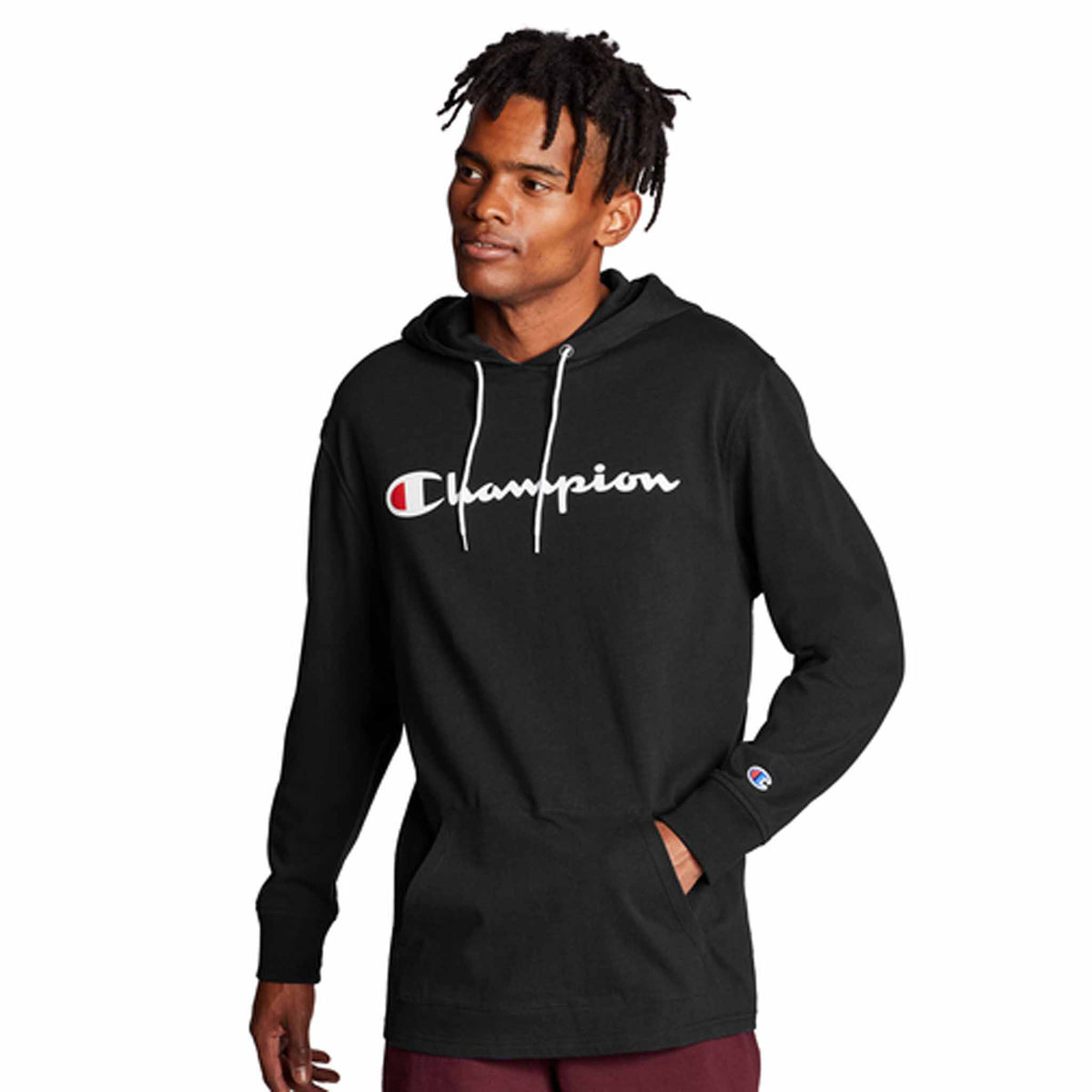 Champion Middleweight Jersey Hoodie à capuchon pour homme Noir