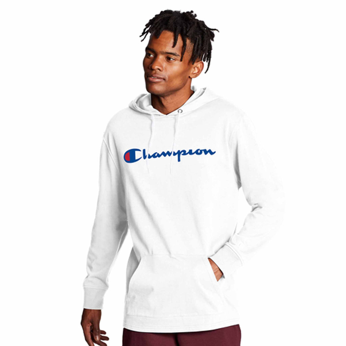 Champion Middleweight Jersey Hoodie à capuchon pour homme Blanc
