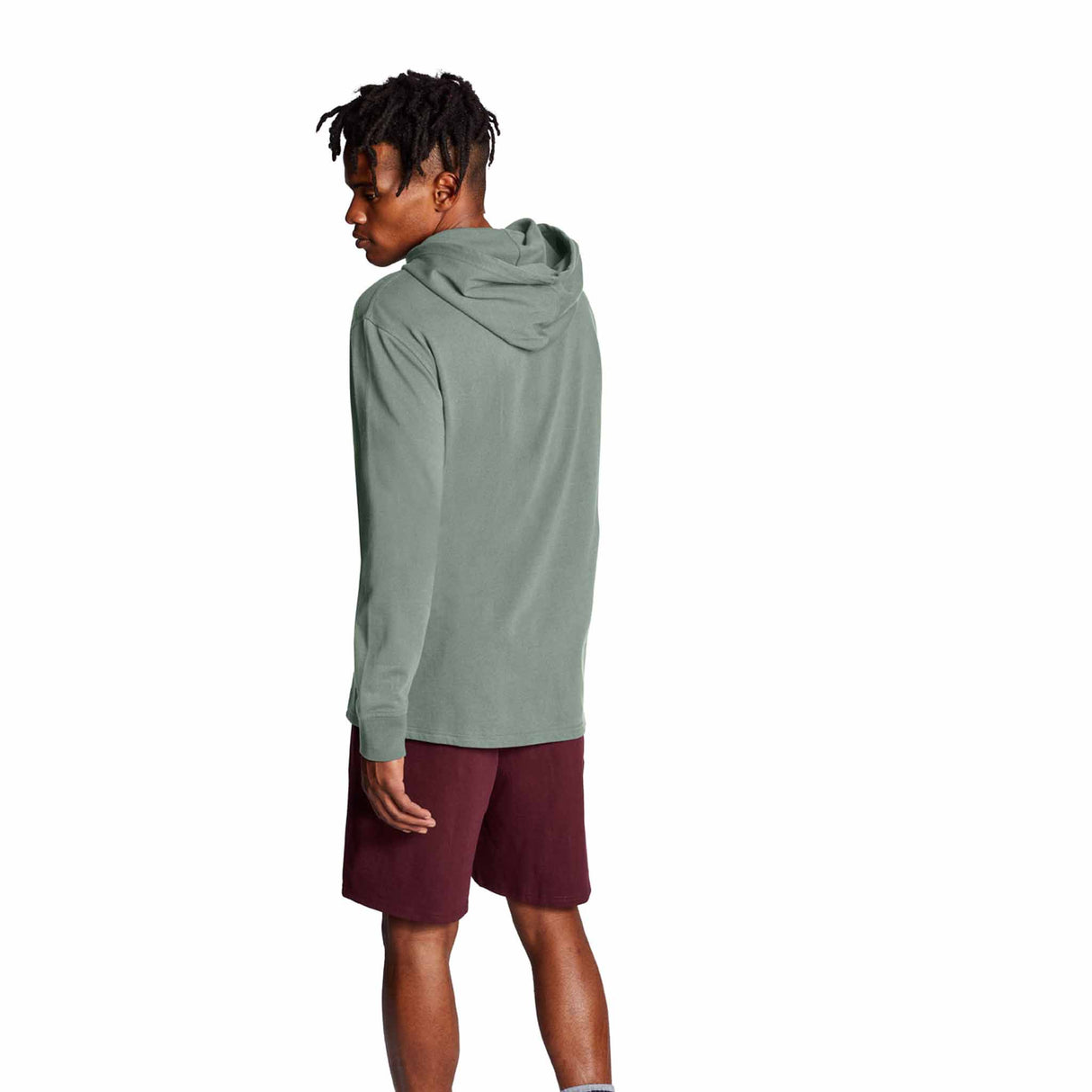 Champion Middleweight Jersey Hoodie à capuchon pour homme Ecology Green vue de dos