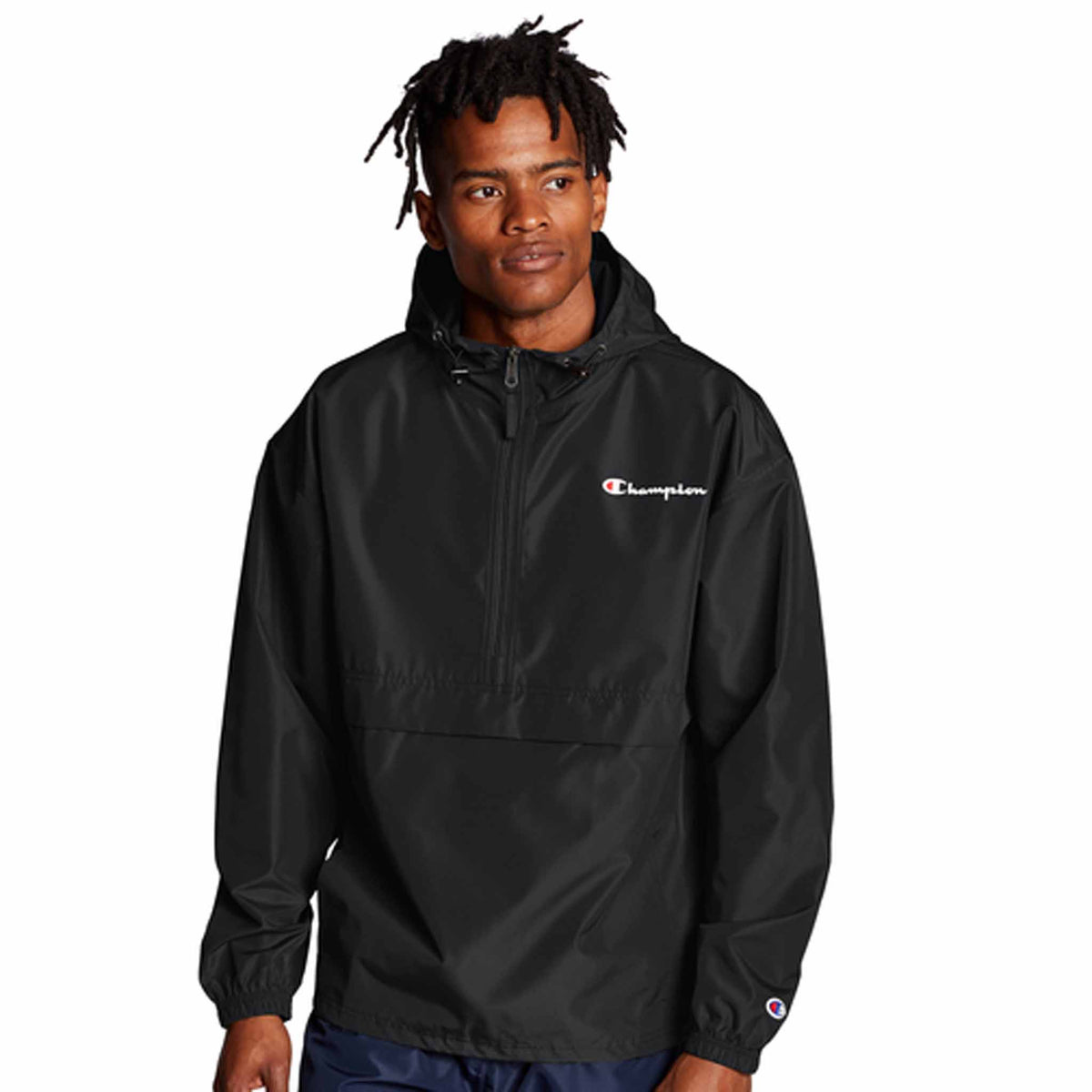 Champion Stadium Packable Jacket manteau de pluie à enfiler Noir