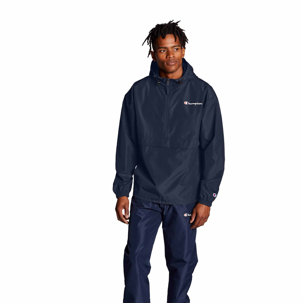 Champion Stadium Packable Jacket manteau de pluie à enfiler Navy