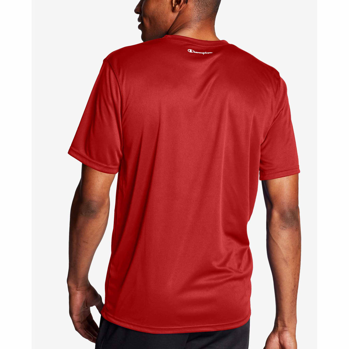 Champion Double-Dry t-shirt manches courtes avec logo pour homme rouge vue de dos