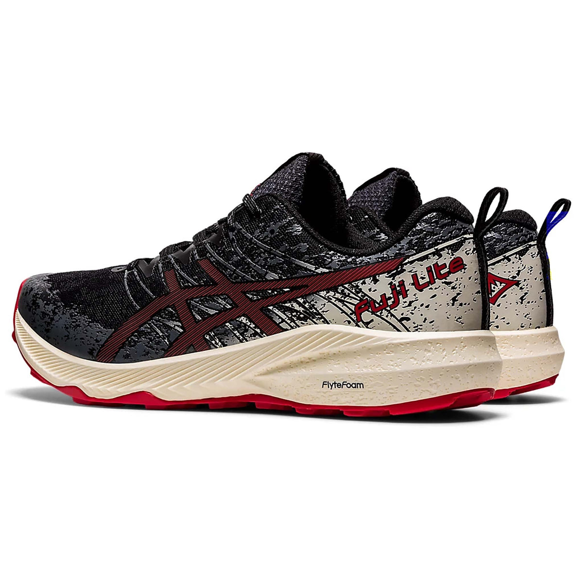 ASICS Fuji Lite 2 running homme rouge electrique lateral paire