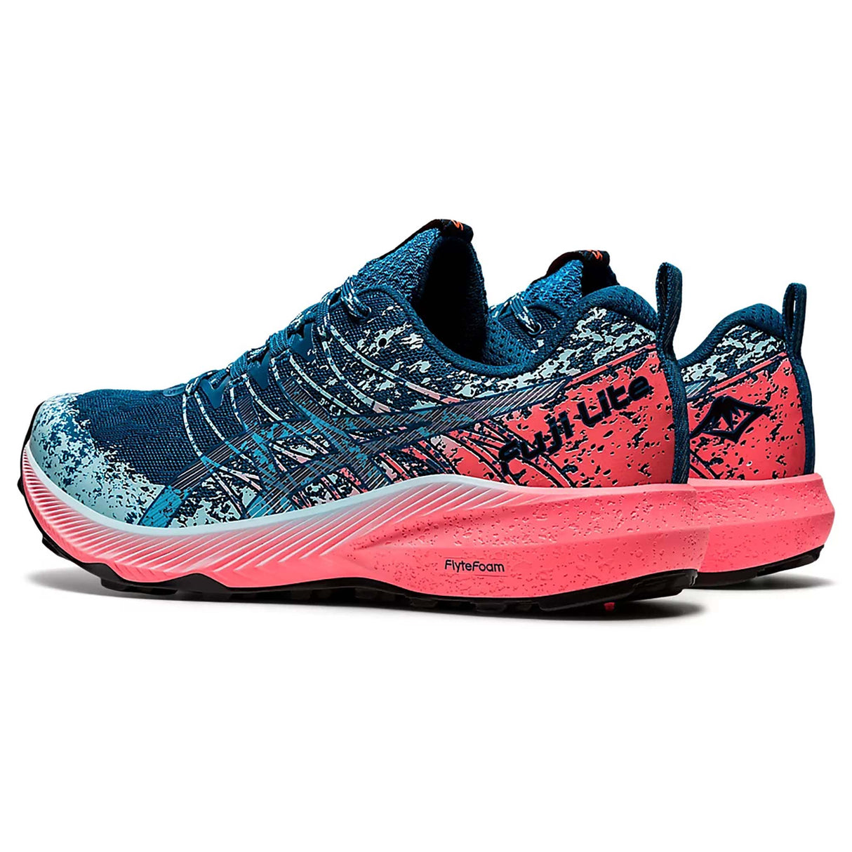 ASICS Fuji Lite 2 running femme teal silver paire lateral