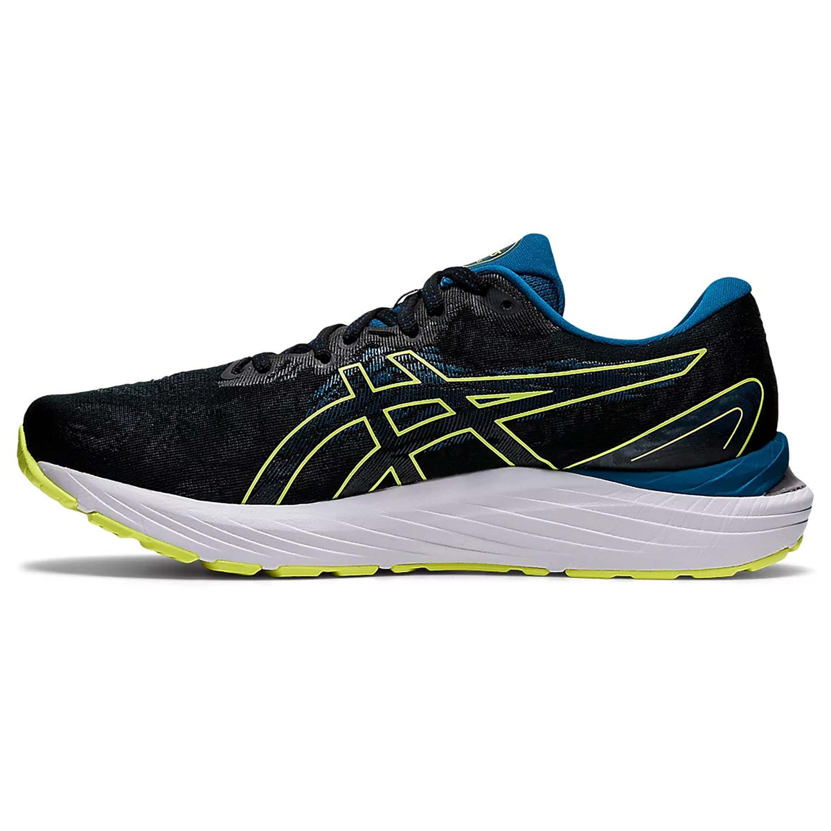 ASICS Gel Cumulus 23 black glow yellow homme lateral