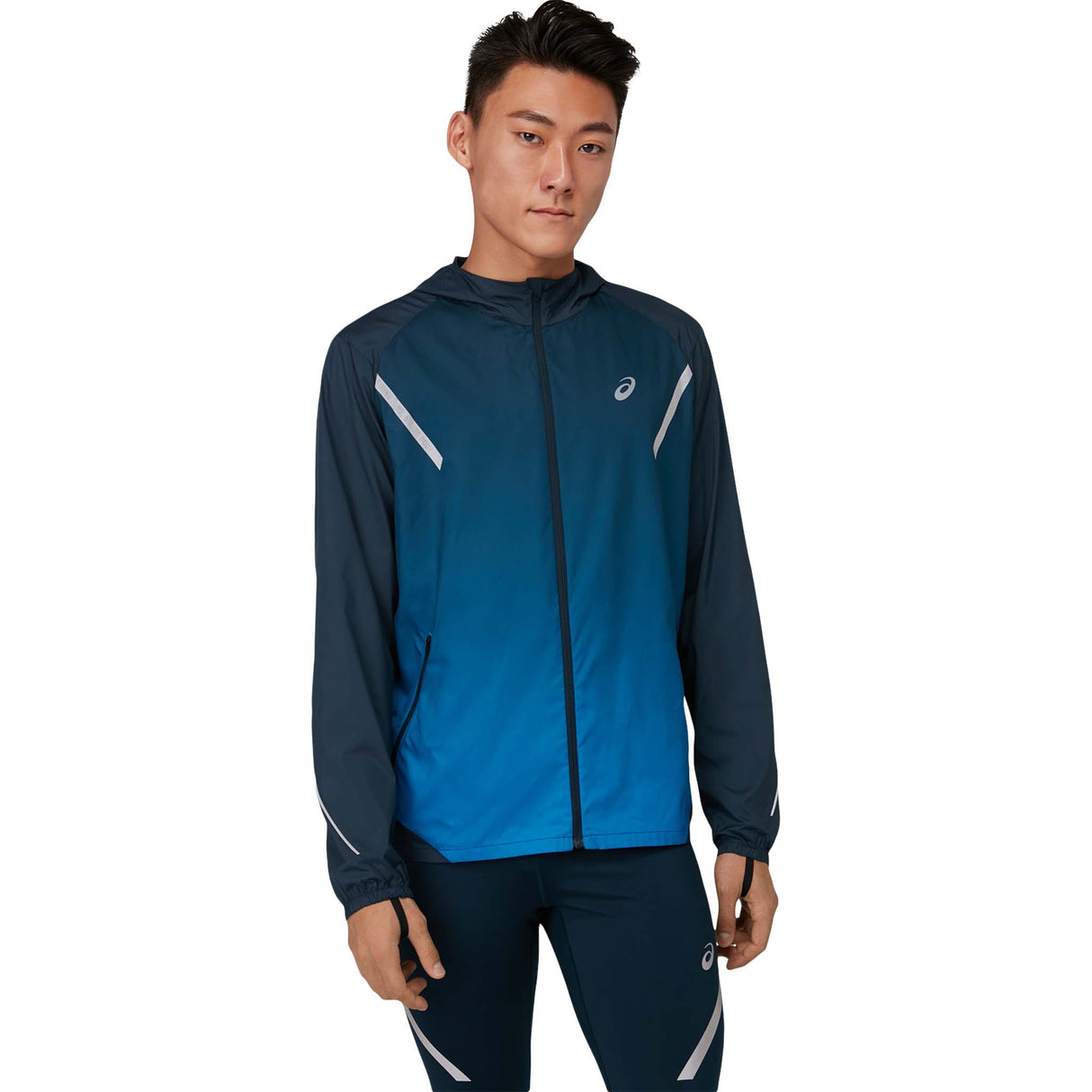 Manteau de course ASICS Lite-Show Jacket french blue electric blue homme