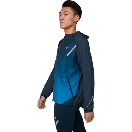 Manteau de course ASICS Lite-Show Jacket french blue electric blue homme lateral