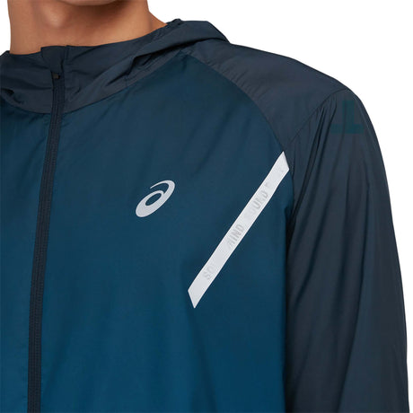 Manteau de course ASICS Lite-Show Jacket french blue electric blue homme detail