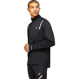 ASICS Lite-Show Winter chandail manches longues 1/2 zip de course à pied noir performance homme lateral