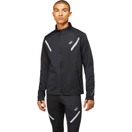 Manteau de course a pied ASICS Lite-Show d'hiver noir pour homme