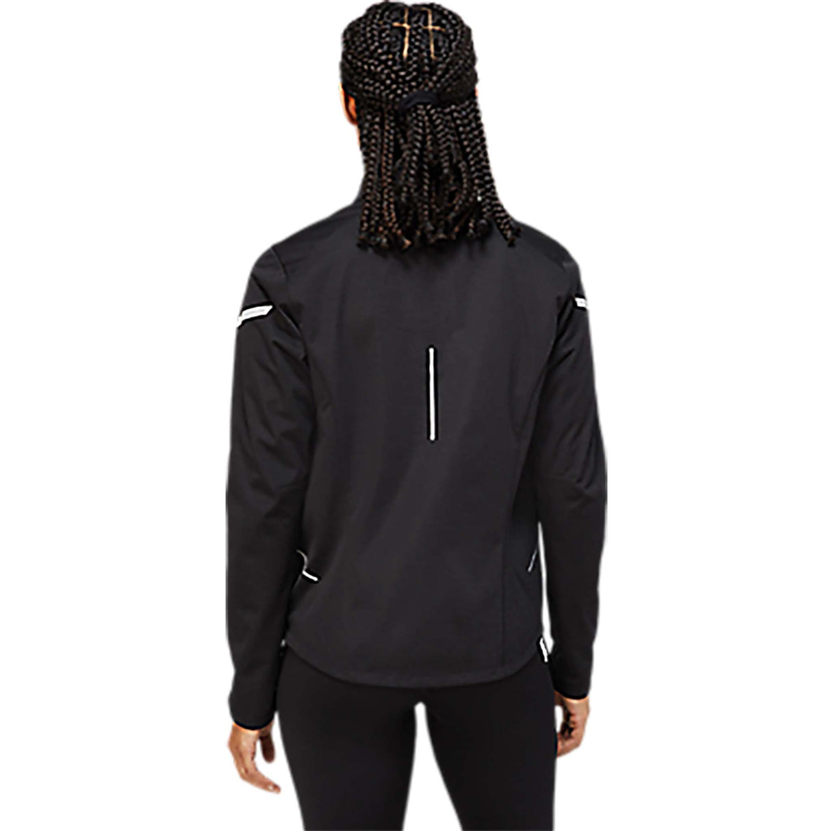 Manteau de course a pied ASICS Lite-Show d'hiver noir pour femme dos