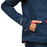 Manteau de course a pied ASICS Lite-Show d'hiver pour femme french blue poche