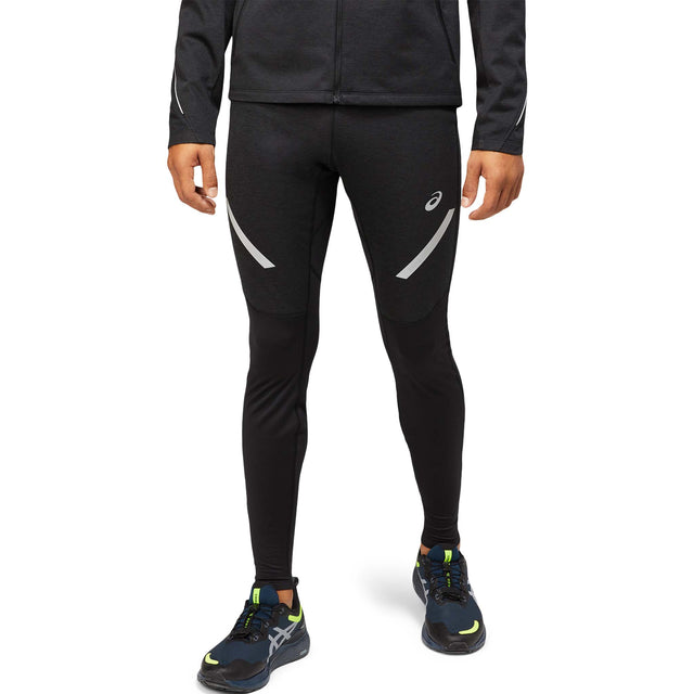 Leggings de course a pied ASICS Lite-Show d'hiver noir pour homme