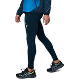 leggings de course à pied homme ASICS Lite-Show french blue lateral