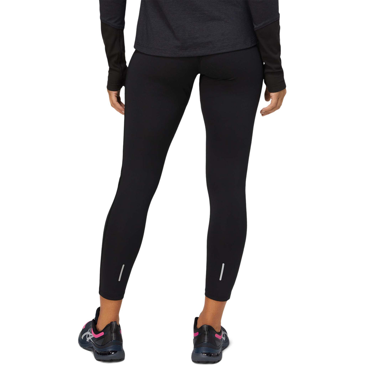 leggings de course à pied femme ASICS Lite-Show noir performance dos