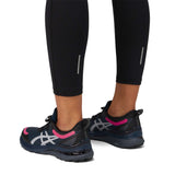 leggings de course à pied femme ASICS Lite-Show noir performance detail jambe