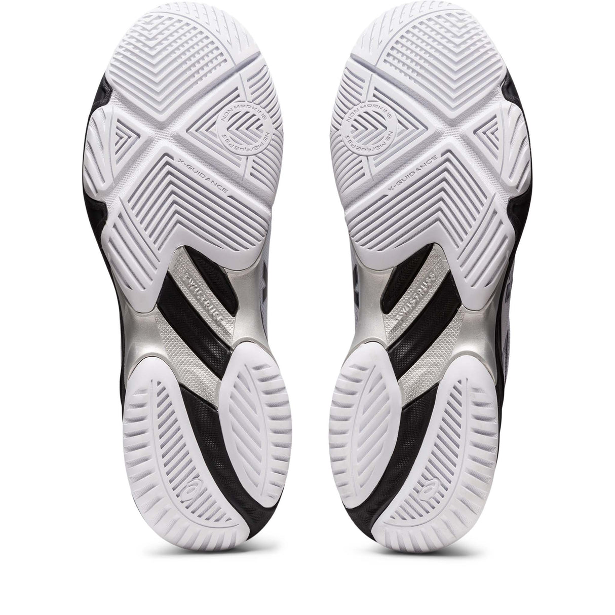 ASICS Netburner Ballistic FF 3 chaussures de volley-ball pour homme blanc noir semelle