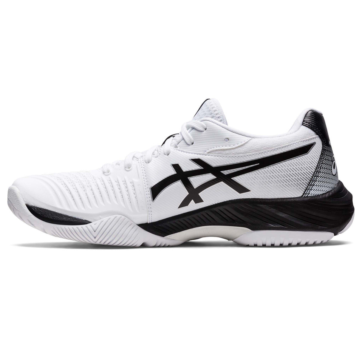 ASICS Netburner Ballistic FF 3 chaussures de volley-ball pour homme blanc noir lateral