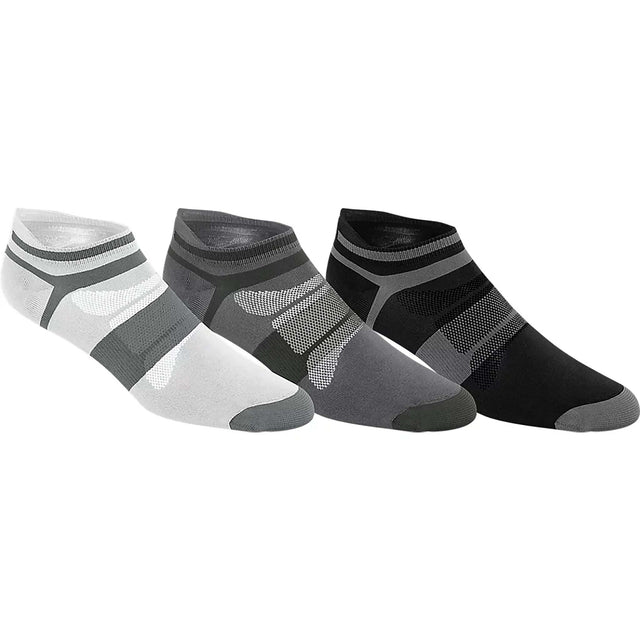 ASICS Quick Lyte Single Tab chaussettes course femme paquet 3 blanc gris noir