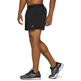 ASICS Road 5-inch short de course 2 en 1 noir homme lateral