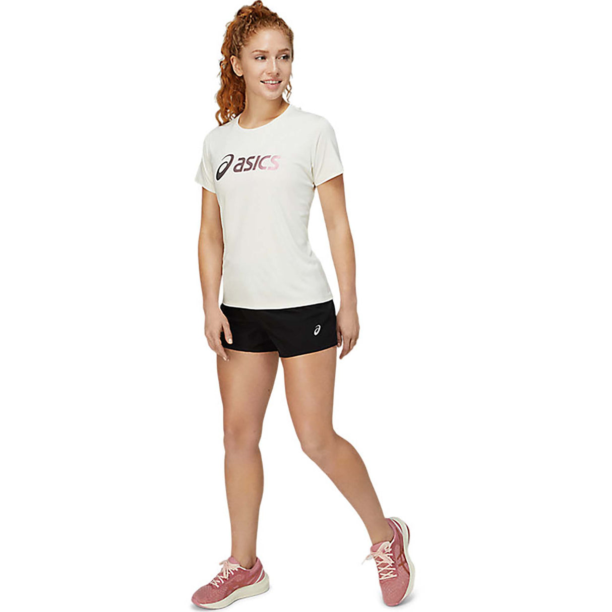 ASICS Silver t-shirt Nagare blanc femme live