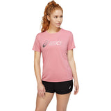 ASICS Silver t-shirt Nagare rose femme