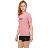 ASICS Silver t-shirt Nagare rose femme lateral