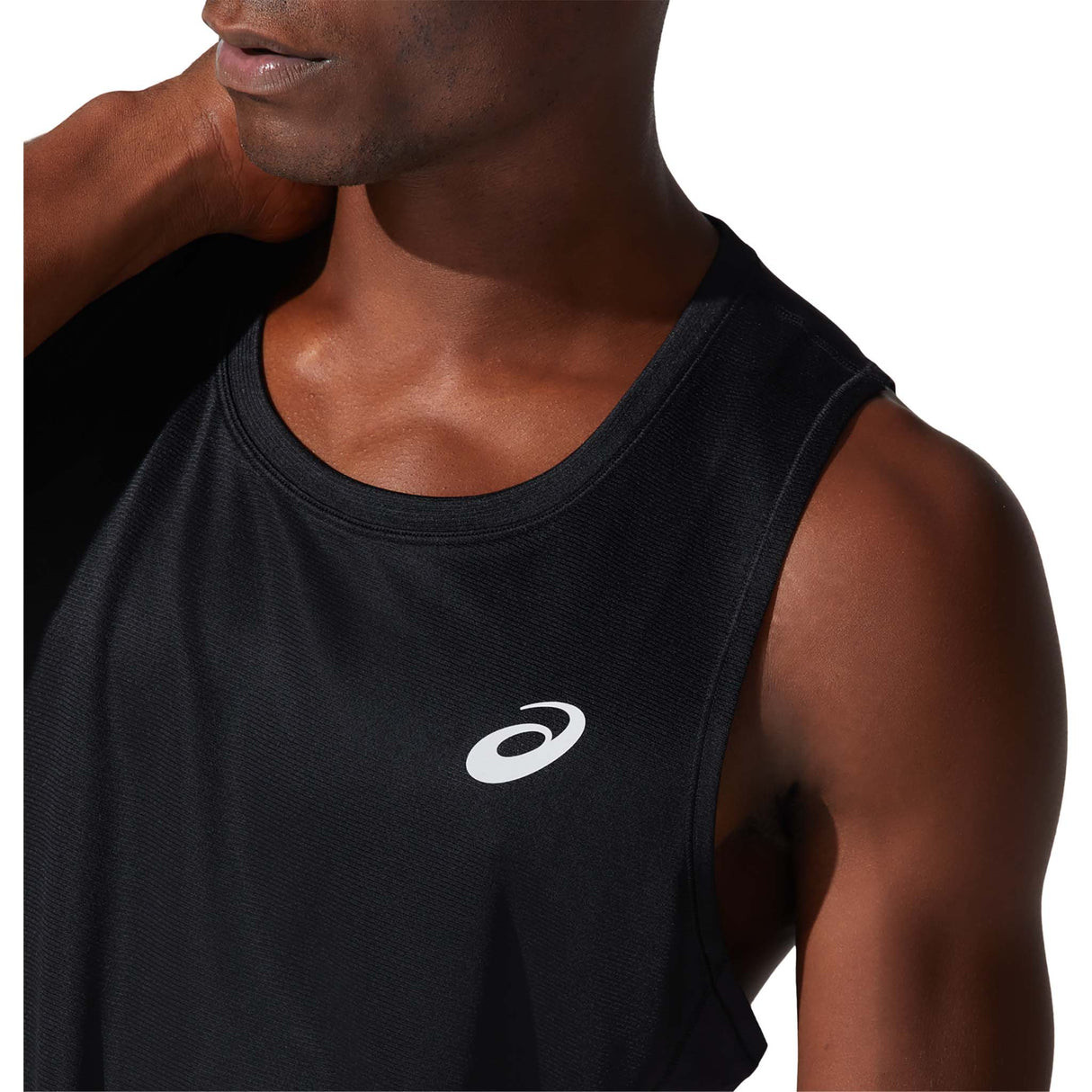 ASICS Silver Singlet camisole de course à pied noir homme detail