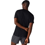 ASICS Silver T-shirt de course noir homme dos