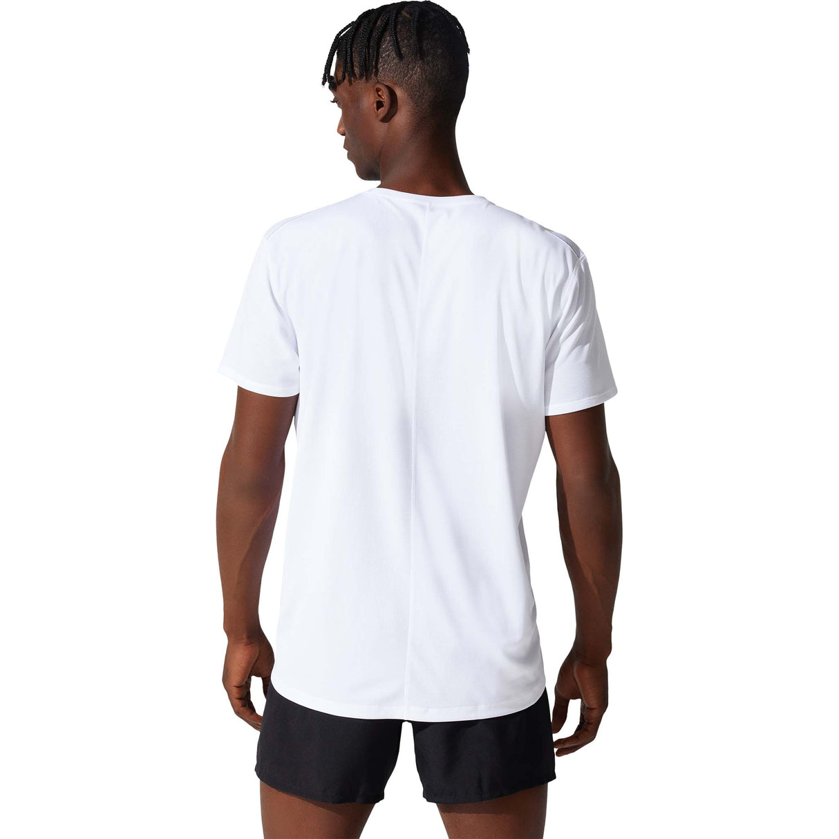 ASICS Silver T-shirt de course blanc homme dos