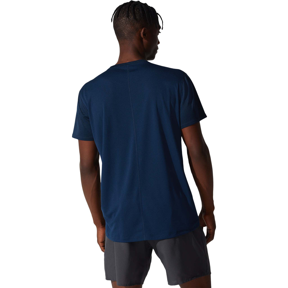 ASICS Silver T-shirt de course french blue homme dos