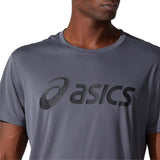 ASICS Silver T-shirt sport à manches courtes carrier grey performance black homme logo