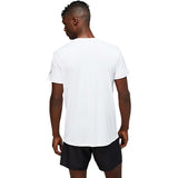 ASICS Silver T-shirt sport à manches courtes blanc homme dos
