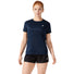 ASICS Silver t-shirt de course a pied a manches courtes french blue pour femme