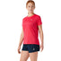 ASICS Silver t-shirt de course a pied a manches courtes rose pour femme