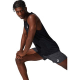 ASICS Silver Singlet camisole de course noir homme lateral