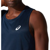 ASICS Silver Singlet camisole de course french blue homme col