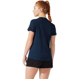 ASICS Silver t-shirt de course femme french blue white dos