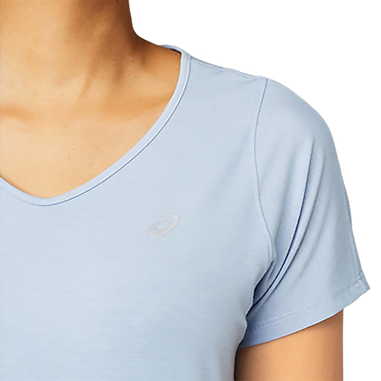 ASICS t-shirt mist a manches courtes a col en V pour femme detail