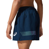 ASICS Visibility short de course french blue homme bande refléchissante