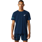 ASICS Visibility T-shirt de course bleu homme