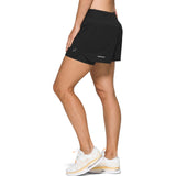 ASICS Ventilate 3.5-inch 2-en-1 short de course à pied pour femme noir lateral