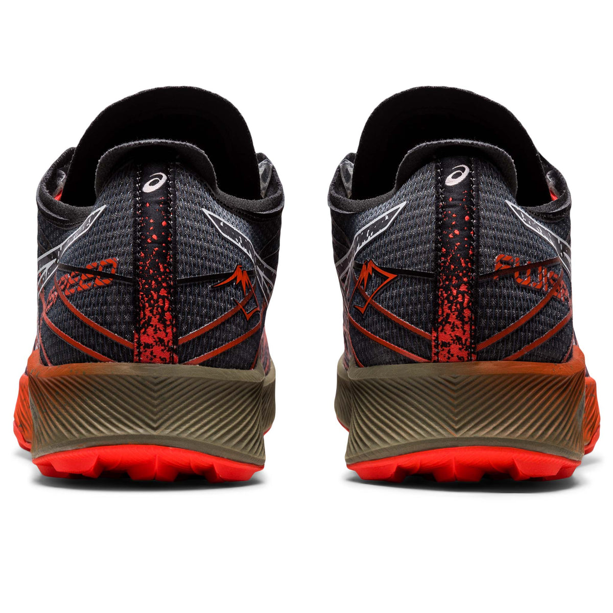 ASICS FujiSpeed trail running shoes homme - black cherry tomato talons