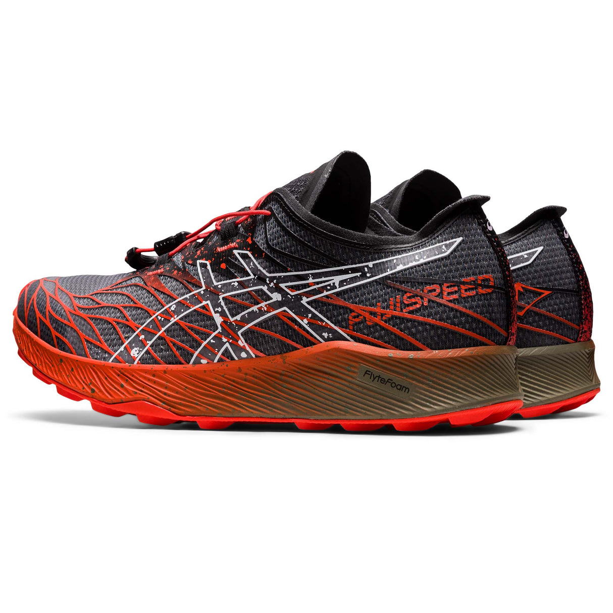 ASICS FujiSpeed trail running shoes homme - black cherry tomato paire