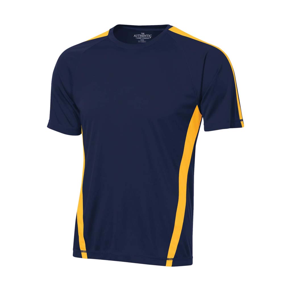 ATC S3519 t-shirt de soccer - Bleu Marine / Or